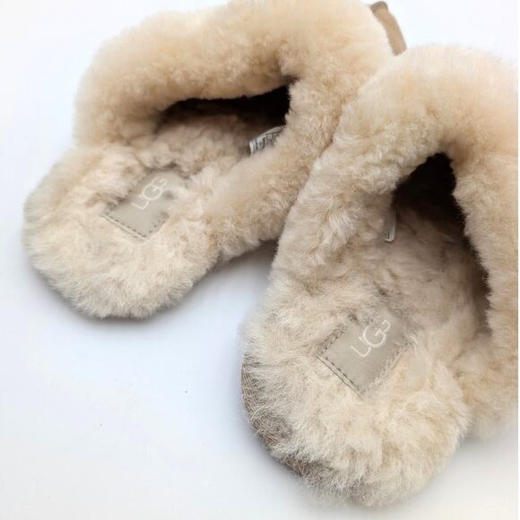 UGG Scuffette II Women's Sheepskin Slippers Round Toe Sand Size US7 EU38 - Picture 9 of 13
